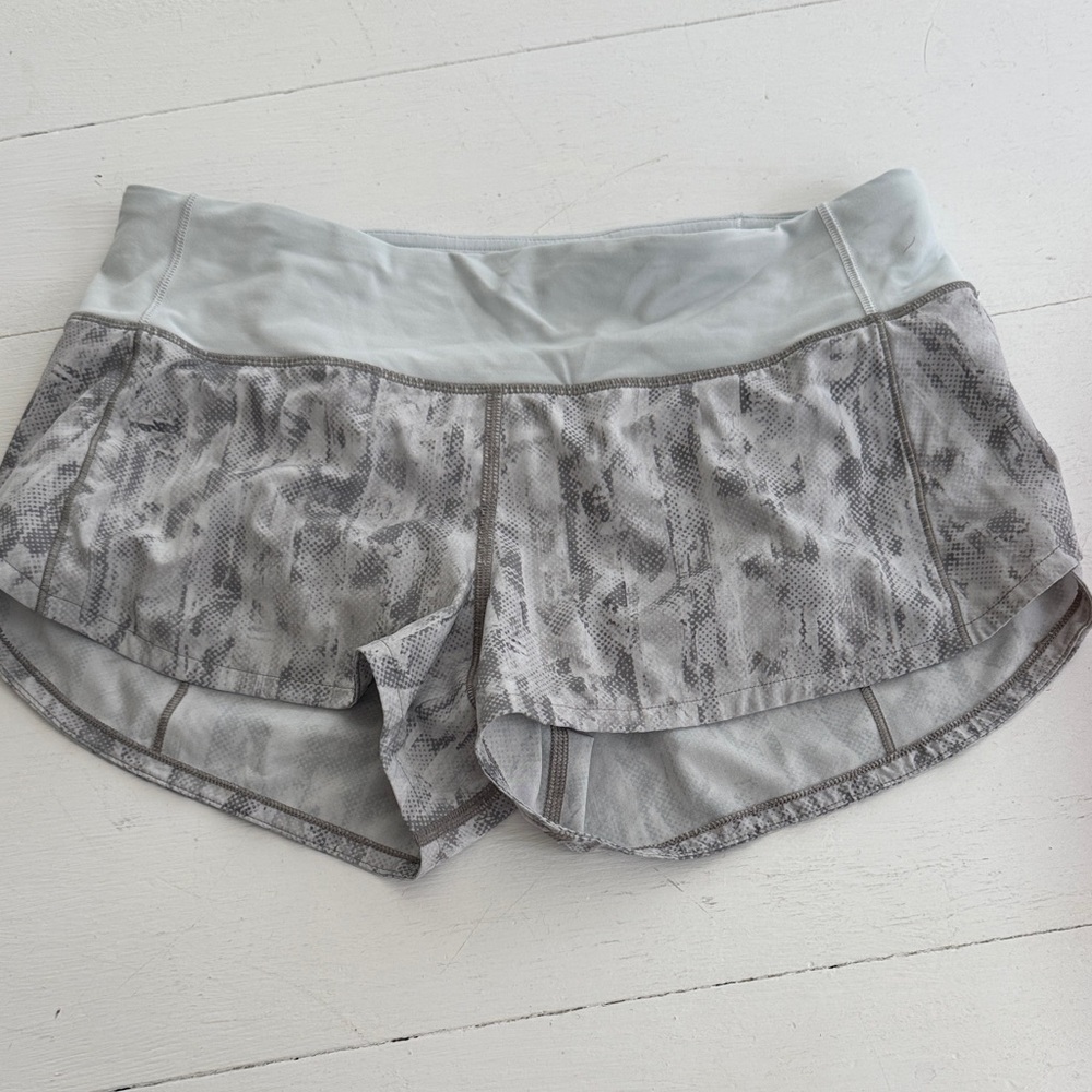 lululemon athletica Gray Patterned Athletic Shorts